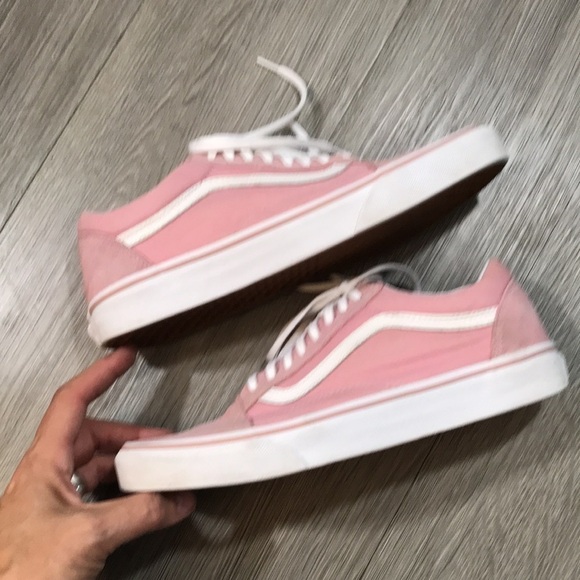 Vans Pink Suede & Canvas Old Skool Lace-Up Sneakers size 9 - Picture 5 of 10